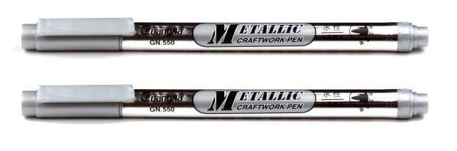 Metallic Craft-work Pen (Silver) 2pc